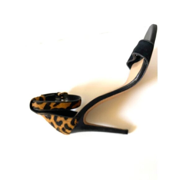 Veronica Beard Leopard Roan Sandals Multicolor Size US 8.5 Leather Pony Hair - Picture 3 of 15